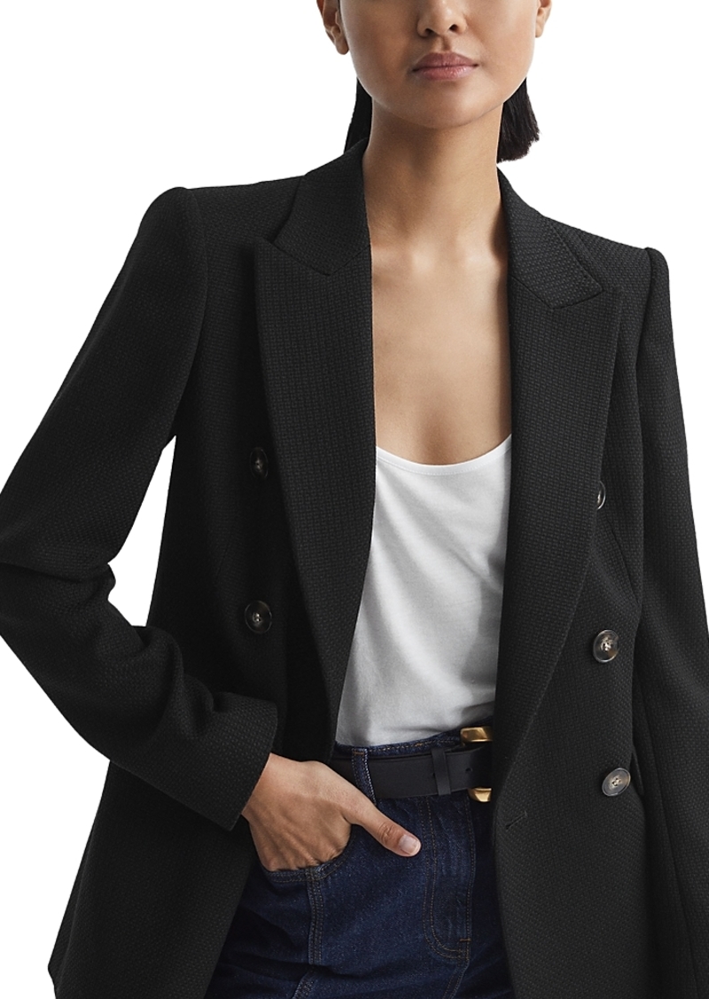 Reiss Petites Lana Double Breasted Twill Blazer