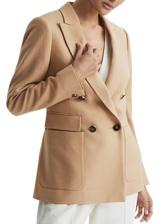 Reiss Larsson Double Breasted Twill Jacket