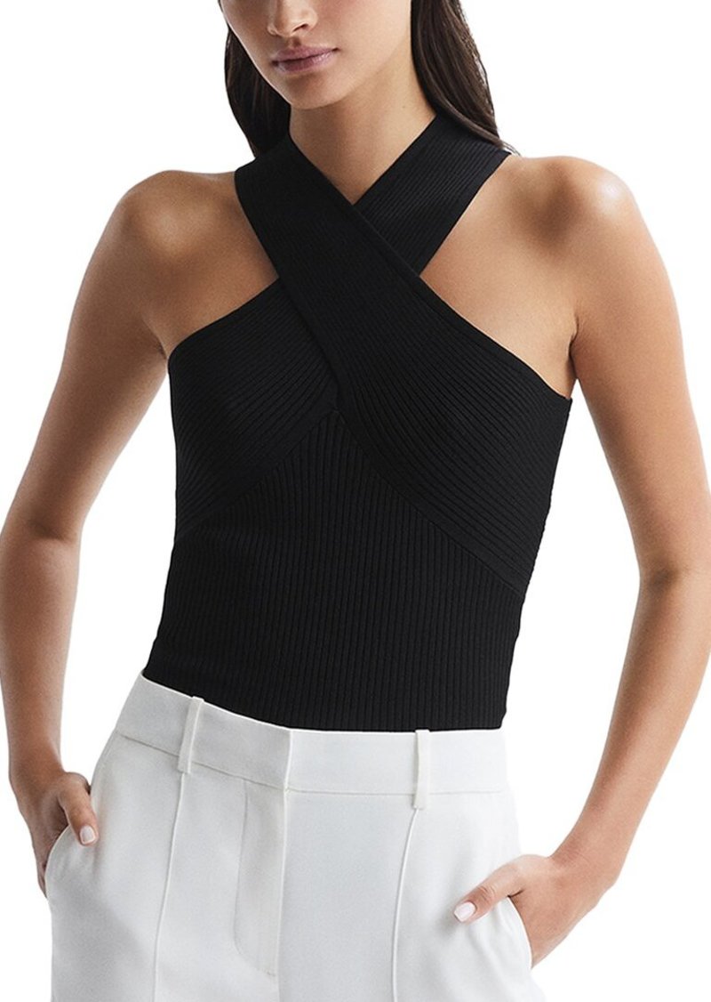 Reiss Lily Knitted Halter Neck Cami Vest Top