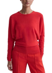 Reiss Lisa Crewneck Ruched Sleeve Sweater