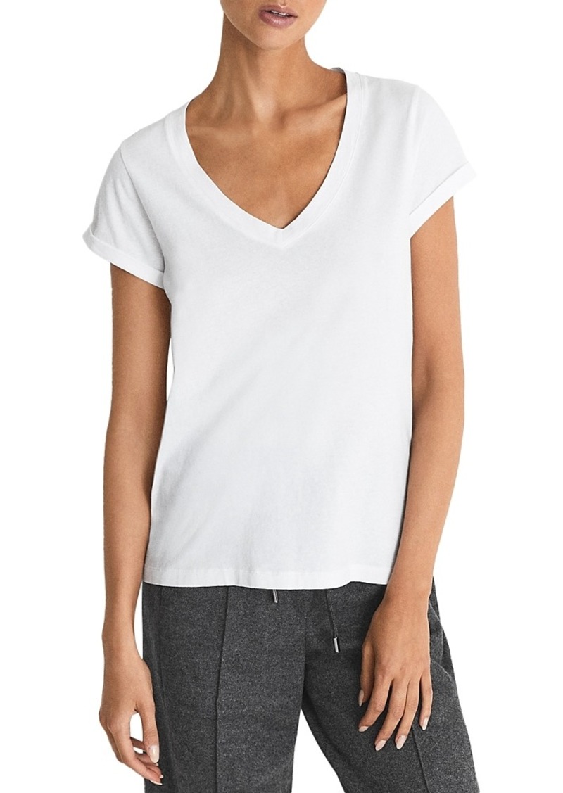 Reiss Luana Cotton V Neck Tee