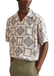 Reiss Lumia Printed Camp Shirt