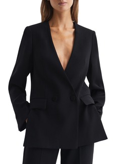 Reiss Margeuax Double Breasted Jacket in Black at Nordstrom Rack