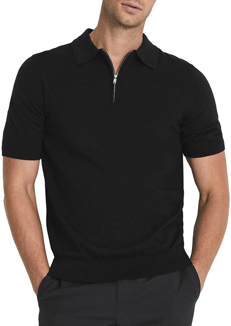 Reiss Maxwell Slim Fit Quarter Zip Polo Shirt