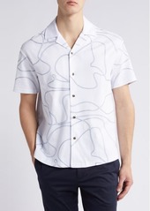 Reiss Menton Embroidered Cotton Camp Shirt