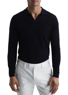 Reiss Milburn Long Sleeved Open Collar Sweater