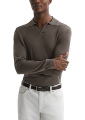 Reiss Milburn Long Sleeved Open Collar Sweater