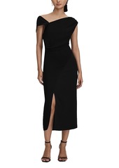 Reiss Miller Asymmetric Neck Midi Dress