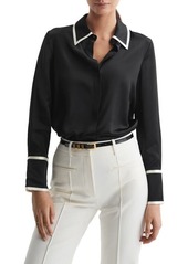 Reiss Murphy Tipped Silk Shirt