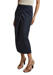 Reiss Nadia Faux Wrap Midi Skirt