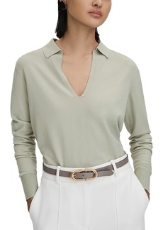 Reiss Nellie Collared Knit Top