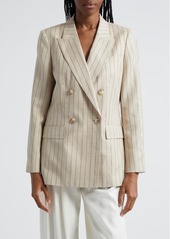 Reiss Odette Pinstripe Double Breasted Blazer