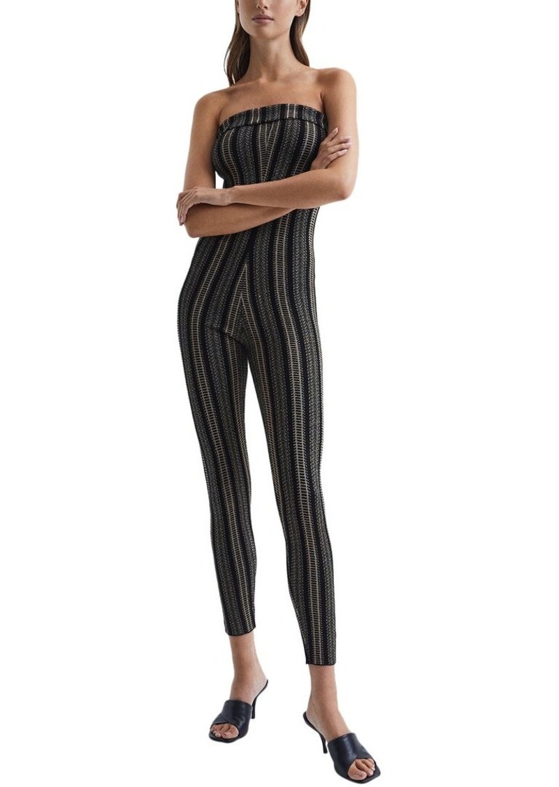 Reiss Paris Knitted Metallic Jumpsuit