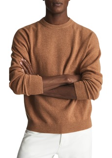 Reiss Parks Wool Crewneck Sweater in Camel at Nordstrom
