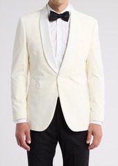 Reiss Roulette Cotton Shawl Collar Jacket in White at Nordstrom Rack