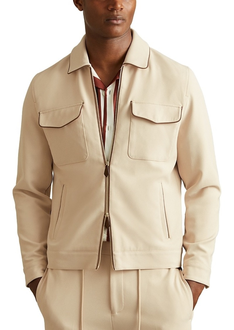 Reiss Roy Regular Fit Zip Front Shirt Jacket