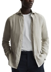 Reiss Ruban Long Sleeve Linen Shirt