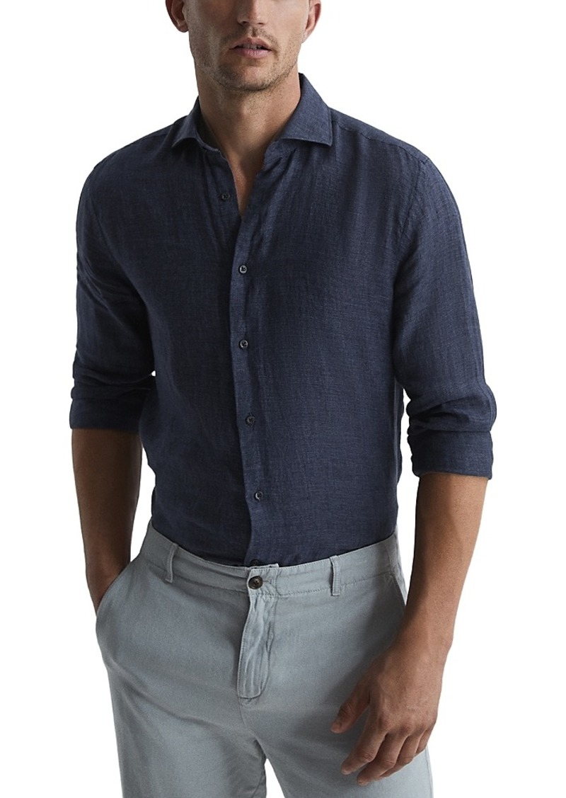 Reiss Ruban Long Sleeve Linen Shirt