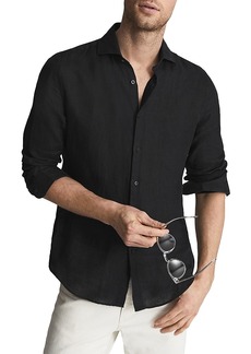 Reiss Ruban Long Sleeve Linen Shirt