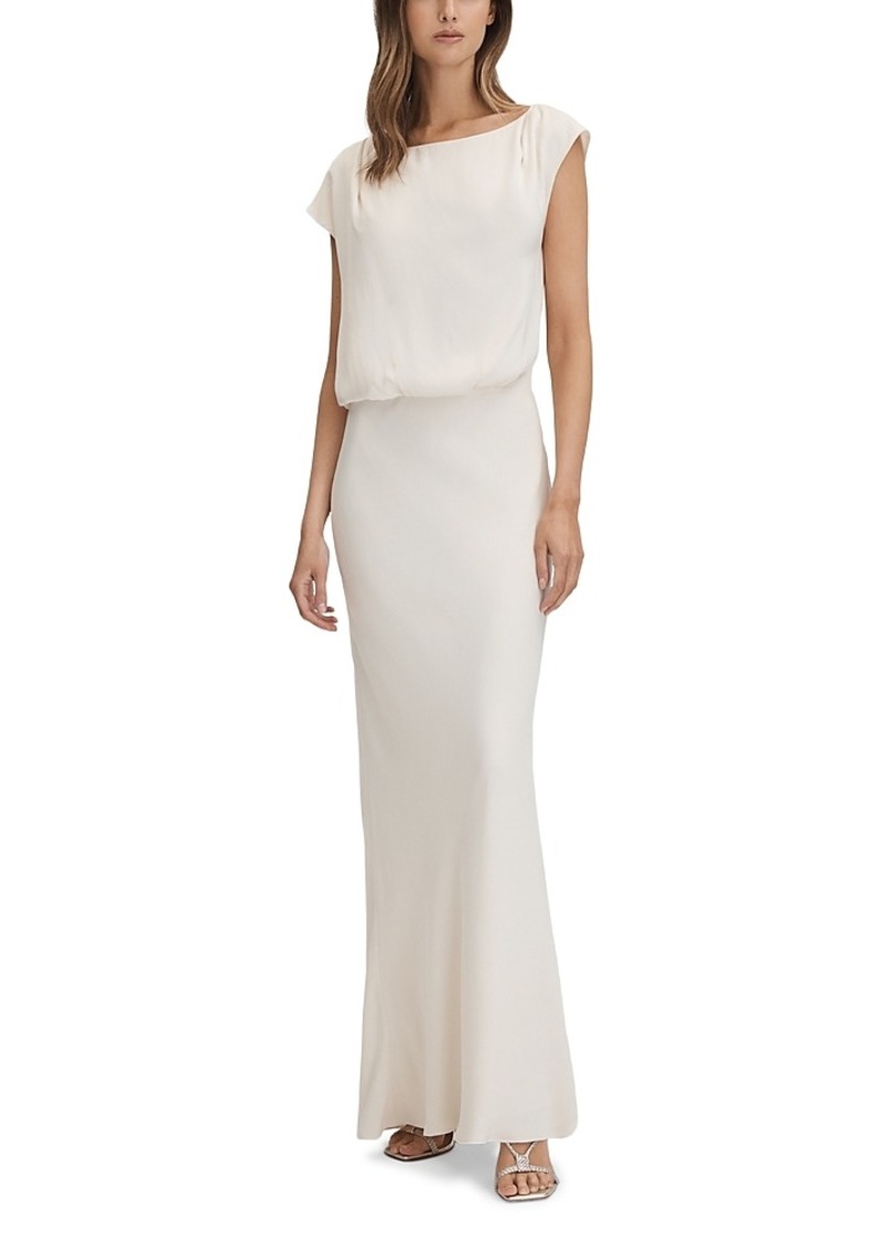 Reiss Rupa Draped Neck Maxi Dress