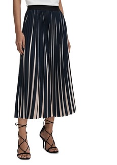 Reiss Saige Striped Pleated Midi Skirt