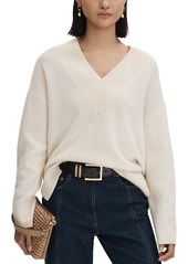 Reiss Seren Oversized V Neck Sweater