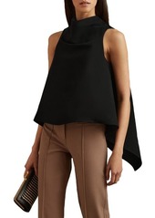 Reiss Simone Cowl Neck Sleeveless Trapeze Top