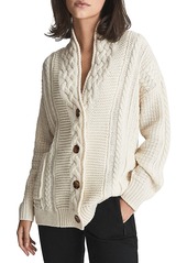 Reiss Summer Vintage Cable Knit Cardigan