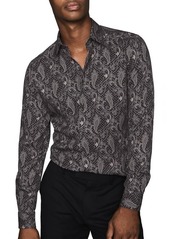 Reiss Tace Slim Fit Paisley Button-Up Shirt