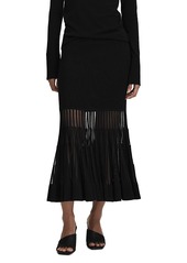 Reiss Tilly Sheer Knit Detail Skirt