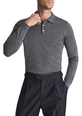 Reiss Trafford Long Sleeve Wool Polo Sweater