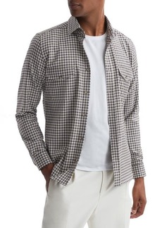 Reiss Tremont Check Brushed Button-Up Shirt