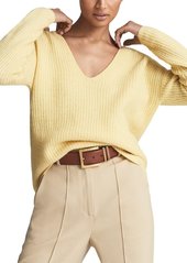 Reiss Trinny Deep V Wool & Cashmere-Blend Sweater