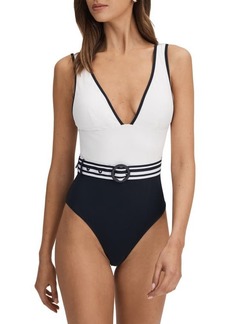 Reiss Willow Belted One-Piece Swimsuit