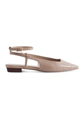 Reiss Women's Freya Almond Toe Slingback Ballerina Shoes