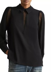 Reiss Renata Lace Voluminous Shirt