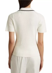 Reiss Seleena Linen-Blend Polo Shirt