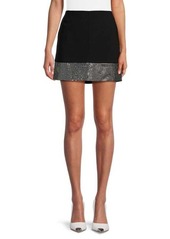 Reiss Seline Embellished Mini A-Line Skirt