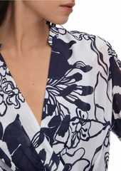 Reiss Sienna Floral Tie-Waist Dress