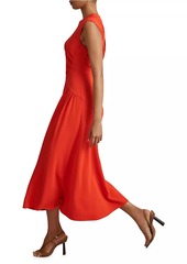Reiss Stacey Gathered-Side Midi-Dress