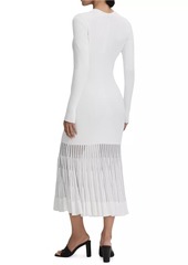 Reiss Tasmin Rib-Knit Midi-Dress