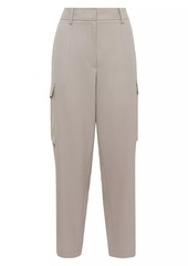 Reiss Violet Wool-Blend Tapered Pants