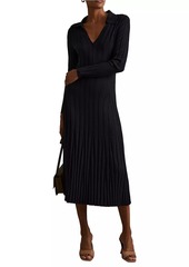 Reiss Winnie Rib-Knit Midi-Dress