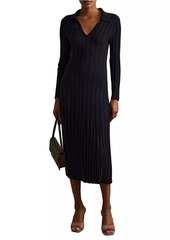 Reiss Winnie Rib-Knit Midi-Dress