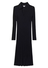 Reiss Winnie Rib-Knit Midi-Dress