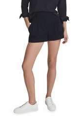 Reiss April Pleated Stretch Cotton Shorts