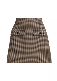 Reiss Wynnie Houndstooth Mini Skirt