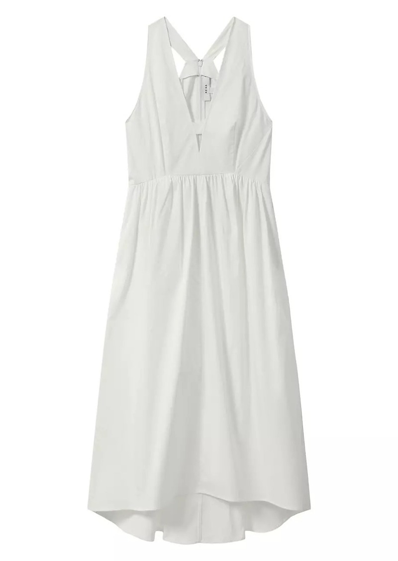 Reiss Yana Stretch Cotton Midi-Dress