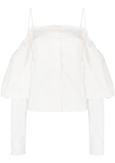 Rejina Pyo Bay off-shoulder cotton blouse