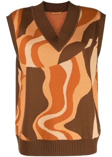 Rejina Pyo Frida abstract-pattern knit vest